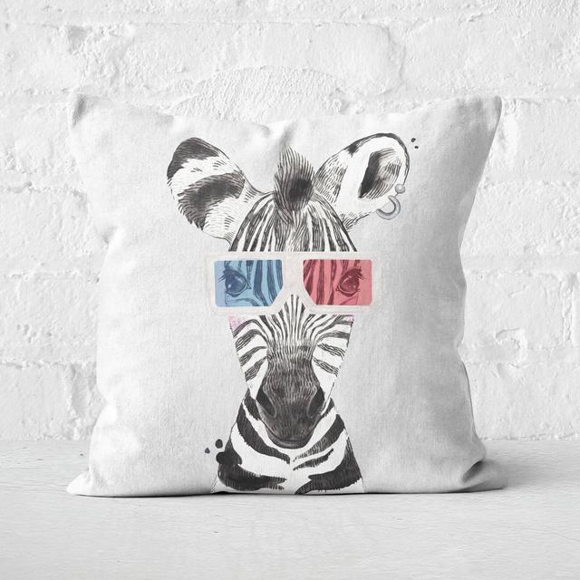 3D Zebra Square Cushion - 60x60cm - Soft Touch on Productcaster.