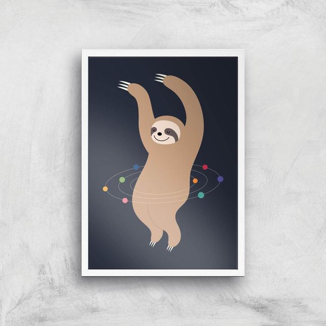 Andy Westface Sloth Galaxy Giclee Art Print - A3 - White Frame on Productcaster.