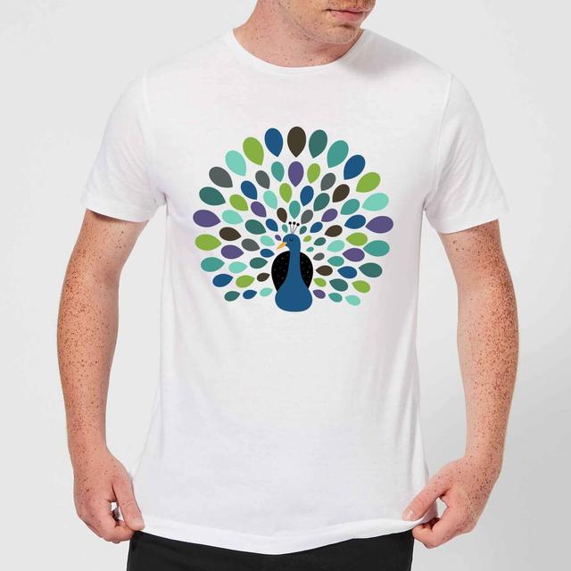 Andy Westface Peacock Time Men's T-Shirt - White - XXL - Weiß on Productcaster.