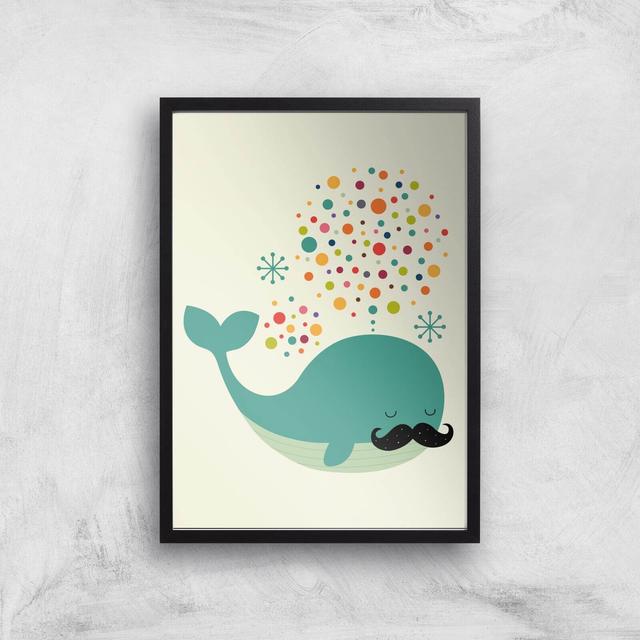 Andy Westface Fire Whale Giclee Art Print - A3 - Black Frame on Productcaster.