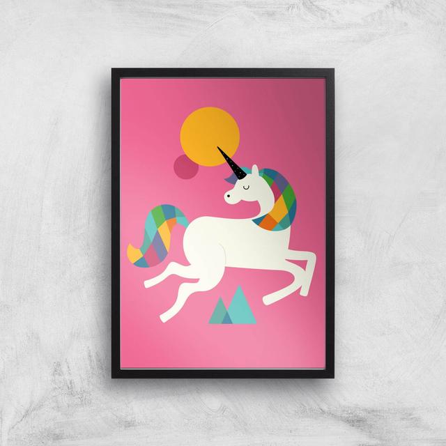 Andy Westface To Be A Unicorn Giclee Art Print - A3 - Black Frame on Productcaster.