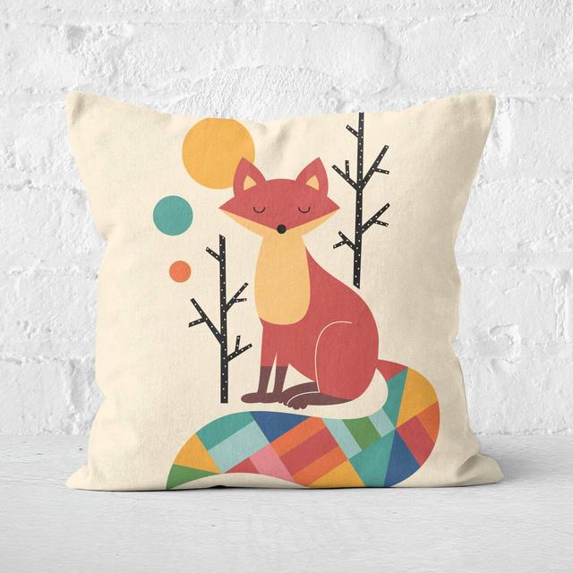 Andy Westface Rainbow Fox Square Cushion - 50x50cm - Soft Touch on Productcaster.