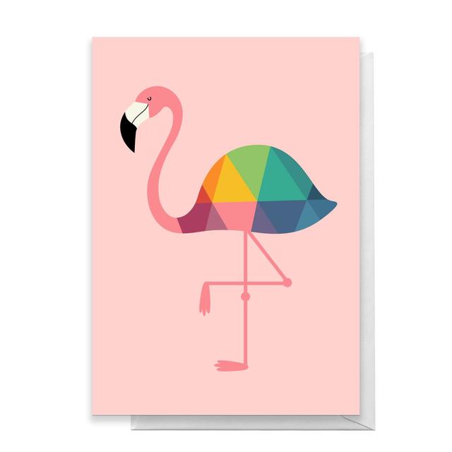 Andy Westface Rainbow Flamingo Greetings Card - Standard Card on Productcaster.