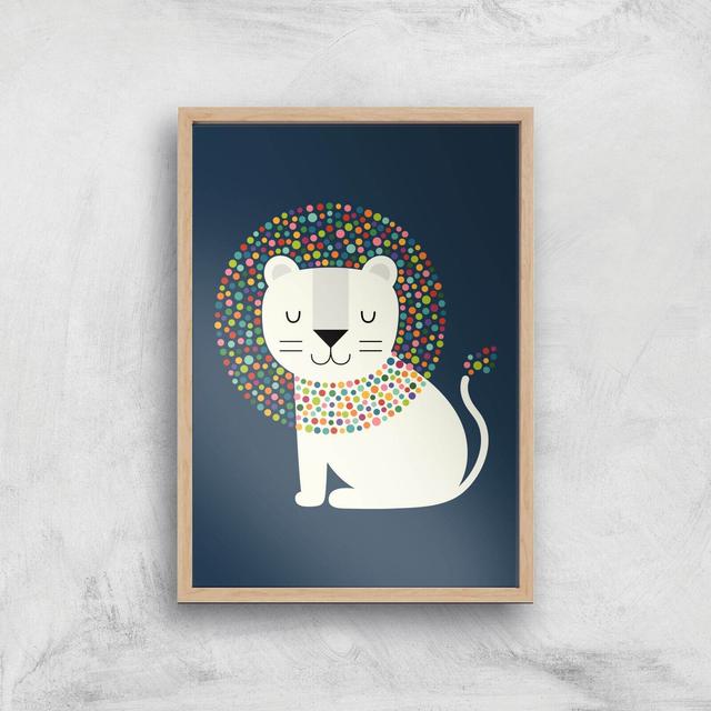 Andy Westface As A Lion Giclee Art Print - A3 - Wooden Frame on Productcaster.