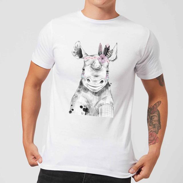 Indie Rhino Men's T-Shirt - White - S - Weiß on Productcaster.