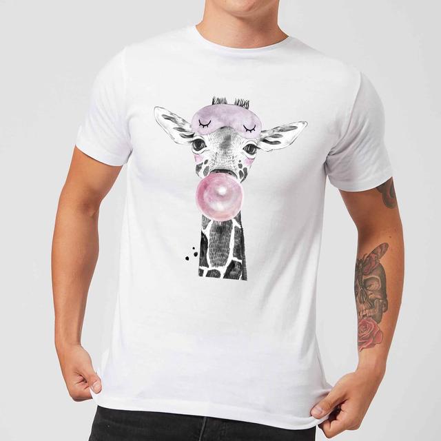 Bubblegum Giraffe Men's T-Shirt - White - 5XL - White on Productcaster.