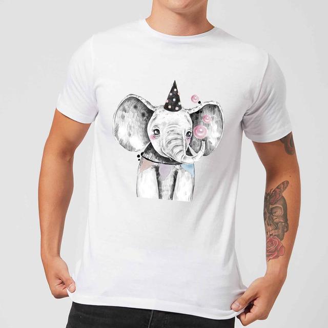 Party Elephant Men's T-Shirt - White - M on Productcaster.