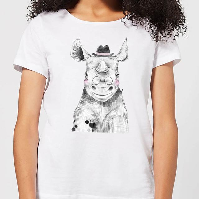 Literate Rhino Women's T-Shirt - White - M - Weiß on Productcaster.