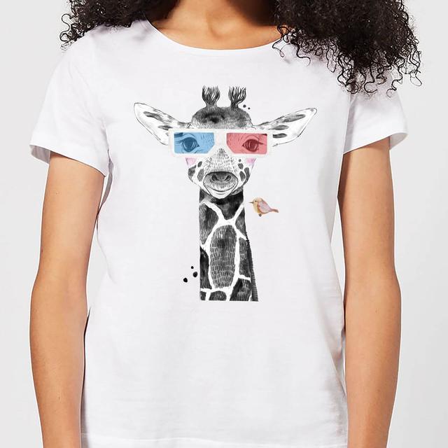 3D Giraffe Women's T-Shirt - White - M - White on Productcaster.