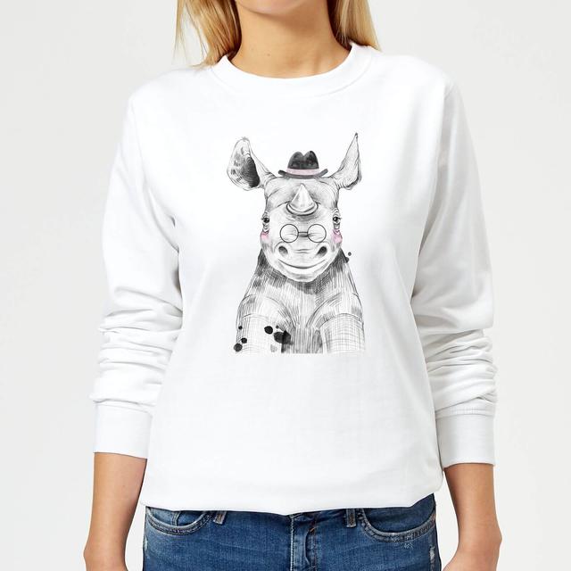 Literate Rhino Women's Sweatshirt - White - L - White on Productcaster.