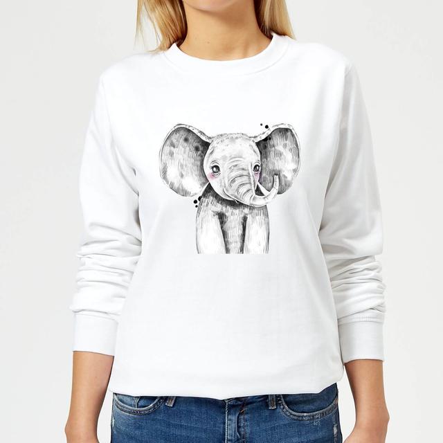 Cute Elephant Women's Sweatshirt - White - XXL - Weiß on Productcaster.