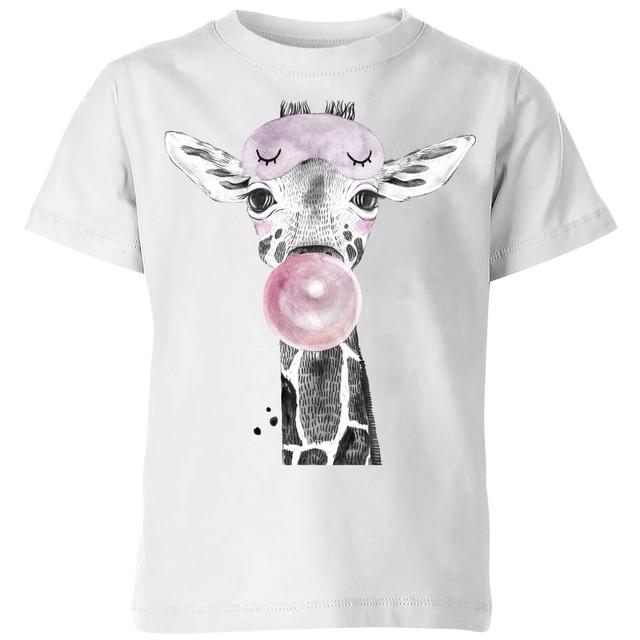 Bubblegum Giraffe Kids' T-Shirt - White - 9-10 Jahre on Productcaster.