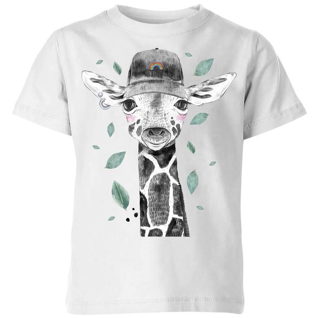 Rainbow Giraffe Kids' T-Shirt - White - 9-10 Jahre - Weiß on Productcaster.