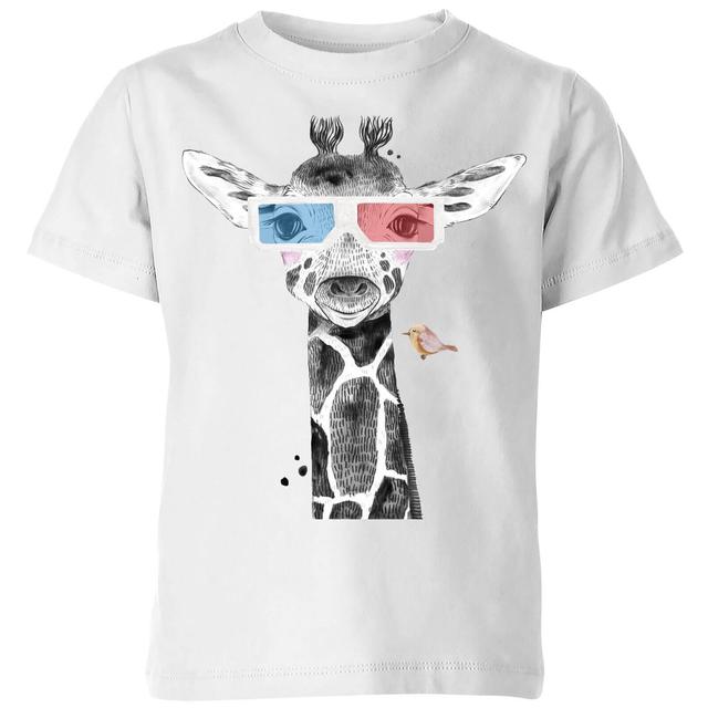 3D Giraffe Kids' T-Shirt - White - 3-4 Jahre - Weiß on Productcaster.