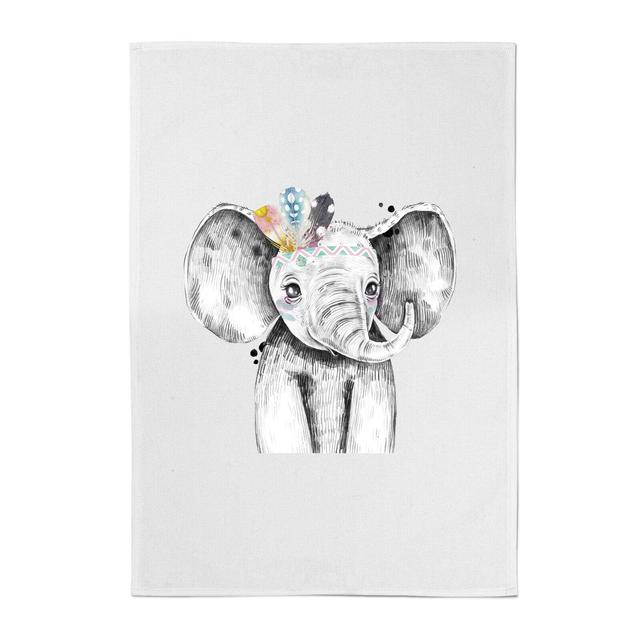 Indie Elephant Cotton Tea Towel on Productcaster.