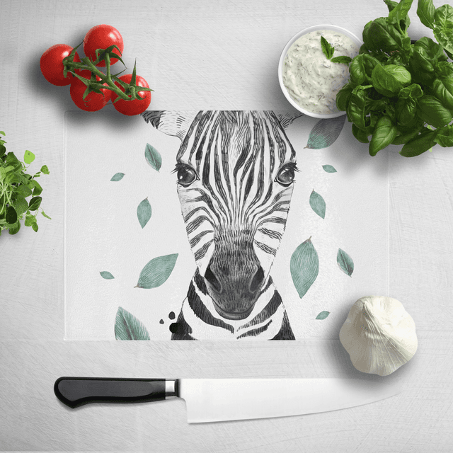 Zebra And Leaves Chopping Board on Productcaster.