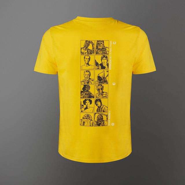 Star Wars A New Hope Lineup Unisex T-Shirt - Yellow - XS - Gul on Productcaster.