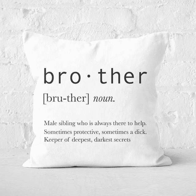 Brother Definition Square Cushion - 60x60cm - Soft Touch on Productcaster.