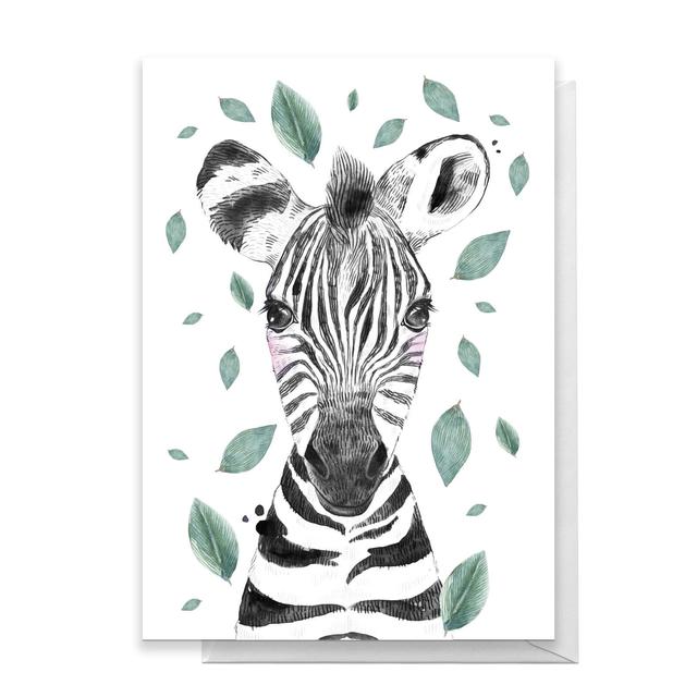 Zebra Leaves Greetings Card - Standard Card on Productcaster.