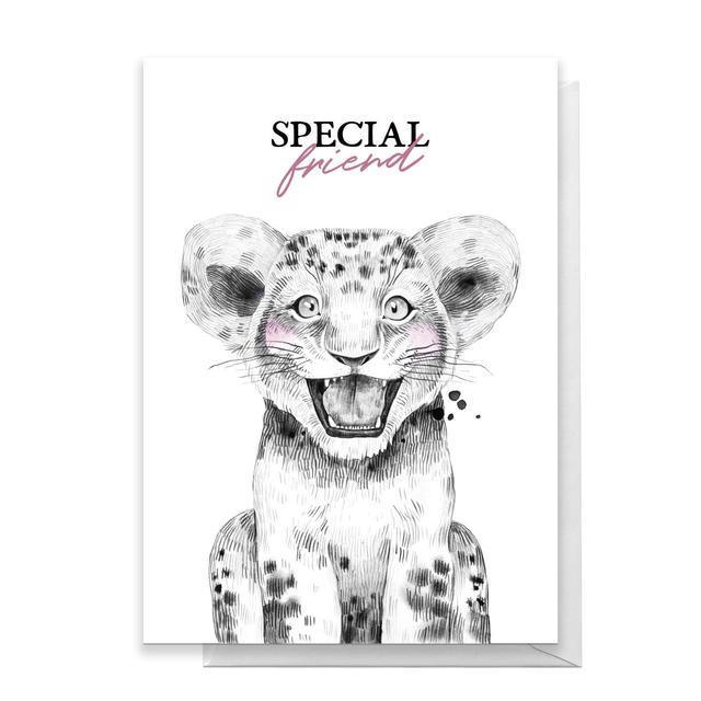 Special Friend Lion Cub Greetings Card - Standard Card on Productcaster.