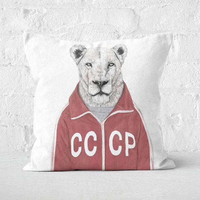 Soviet Lion Cushion Square Cushion - 50x50cm - Soft Touch on Productcaster.