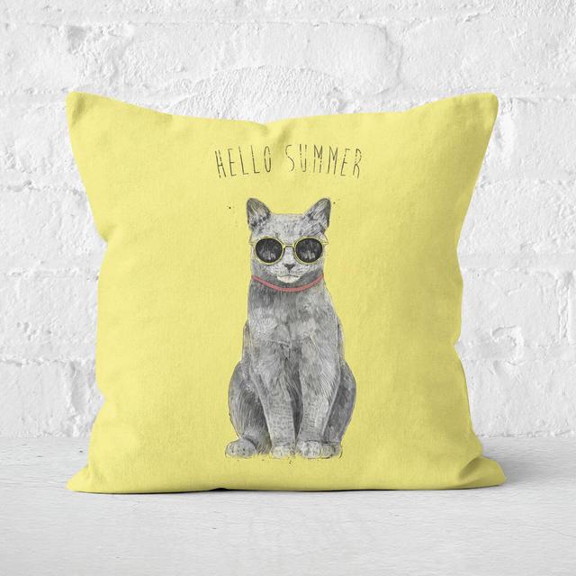 Hello Summer Cushion Square Cushion - 50x50cm - Soft Touch on Productcaster.