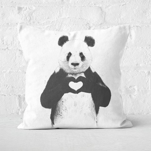 All You Need Is Love Cushion Square Cushion - 50x50cm - Soft Touch on Productcaster.