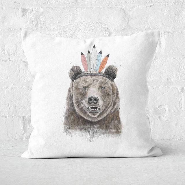 Festival Bear Cushion Square Cushion - 60x60cm - Soft Touch on Productcaster.