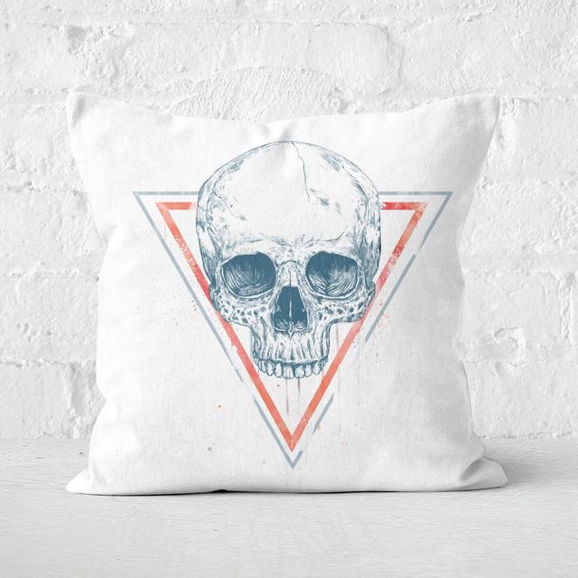 Skull In Triangles Cushion Square Cushion - 60x60cm - Soft Touch on Productcaster.