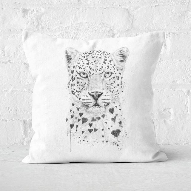 Lovely Leopard Cushion Square Cushion - 60x60cm - Soft Touch on Productcaster.