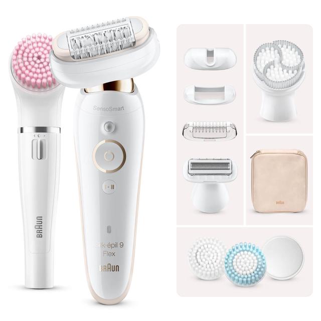 Braun Silk-épil 9 Flex 9100 Beauty Set, White/Gold on Productcaster.