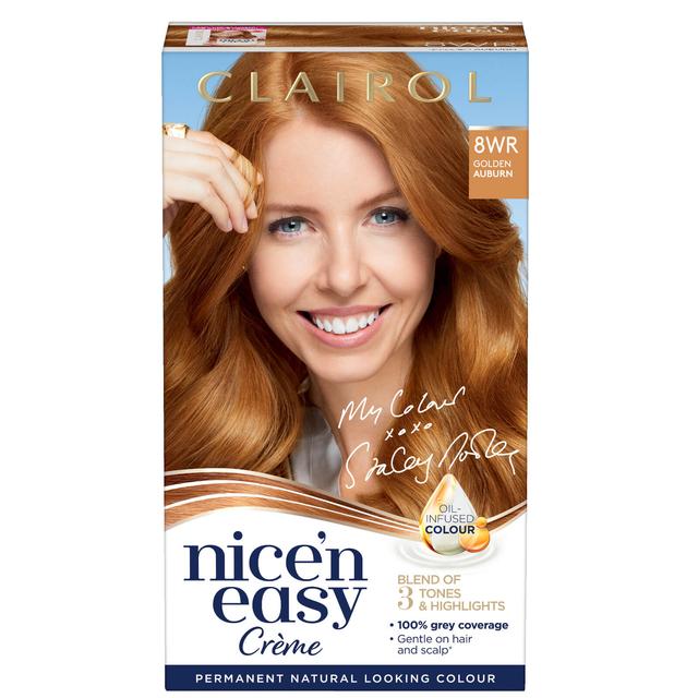 Clairol Nice' n Easy Crème Natural Looking Oil Infused Permanent Hair Dye 177ml (Various Shades) - 8WR Golden Auburn on Productcaster.