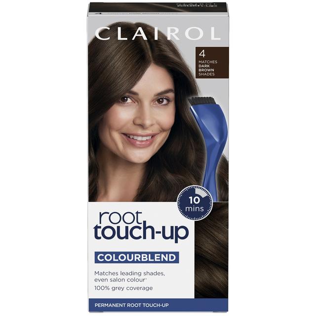 Clairol Root Touch-Up Permanent Hair Dye Long-lasting Intensifying Colour with Full Coverage 30ml (Various Shades) - 4 Dark Brown on Productcaster.