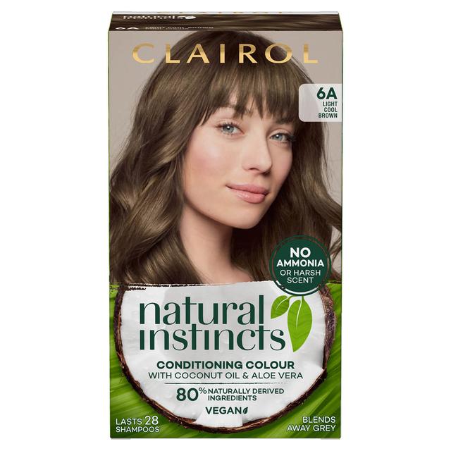 Clairol Natural Instincts Semi-Permanent No Ammonia Vegan Hair Dye 177ml (Various Shades) - 6A Light Cool Brown on Productcaster.