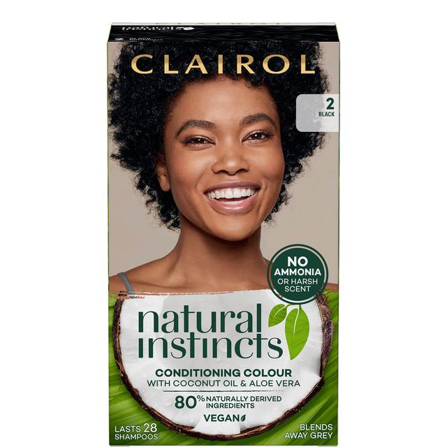 Clairol Natural Instincts Semi-Permanent No Ammonia Vegan Hair Dye 177ml (Various Shades) - 2 Black on Productcaster.