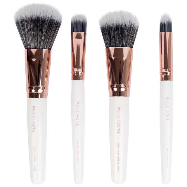 brushworks Travel Brush Set - White/Gold on Productcaster.