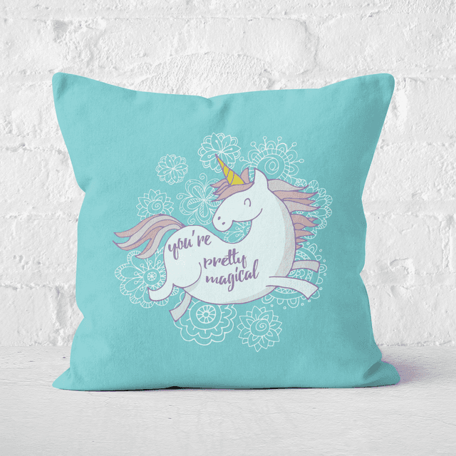 You Are Pretty Magical Unicorn Square Cushion - 40x40cm - Soft Touch on Productcaster.