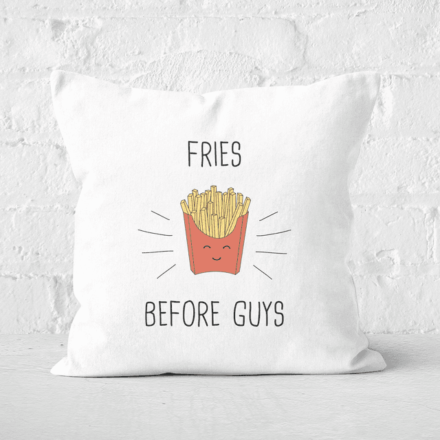 Fries Before Guys Square Cushion - 40x40cm - Soft Touch on Productcaster.