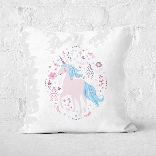 Pink Unicorn Square Cushion - 60x60cm - Soft Touch on Productcaster.