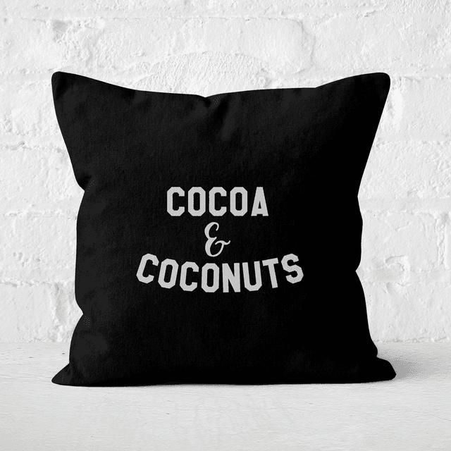 Cocoa And Coconuts Square Cushion - 40x40cm - Soft Touch on Productcaster.