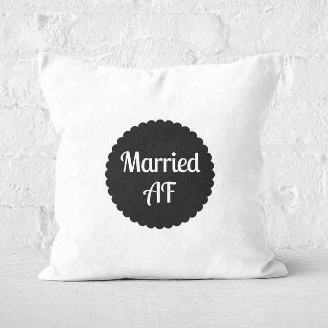 Married AF Square Cushion - 40x40cm - Soft Touch on Productcaster.