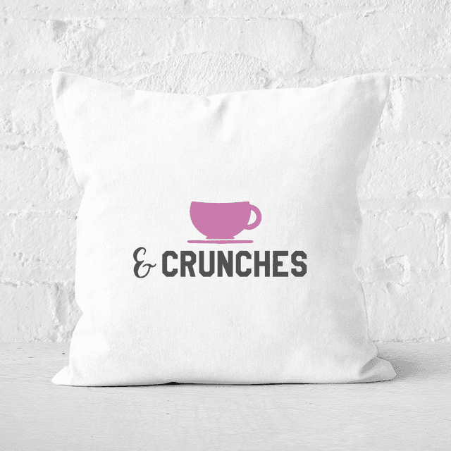 Coffee And Crunches Square Cushion - 40x40cm - Soft Touch on Productcaster.