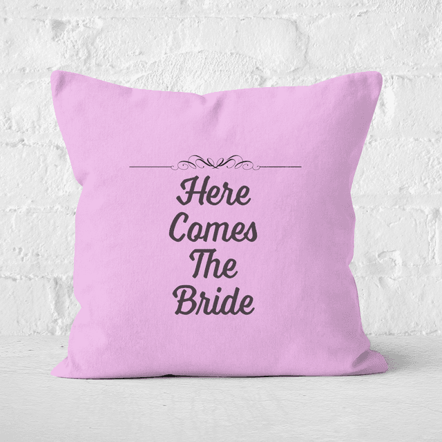 Here Comes The Bride Square Cushion - 40x40cm - Soft Touch on Productcaster.