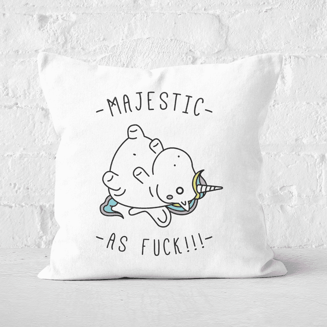 Majestic As F*** Square Cushion - 50x50cm - Soft Touch on Productcaster.