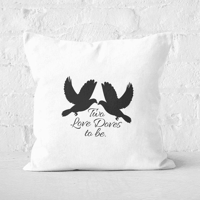 Two Love Doves To Be Square Cushion - 50x50cm - Soft Touch on Productcaster.