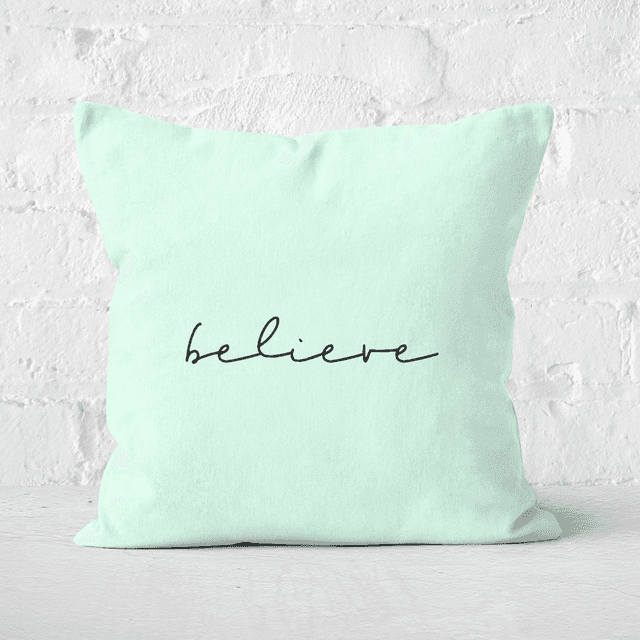 Believe Square Cushion - 60x60cm - Soft Touch on Productcaster.