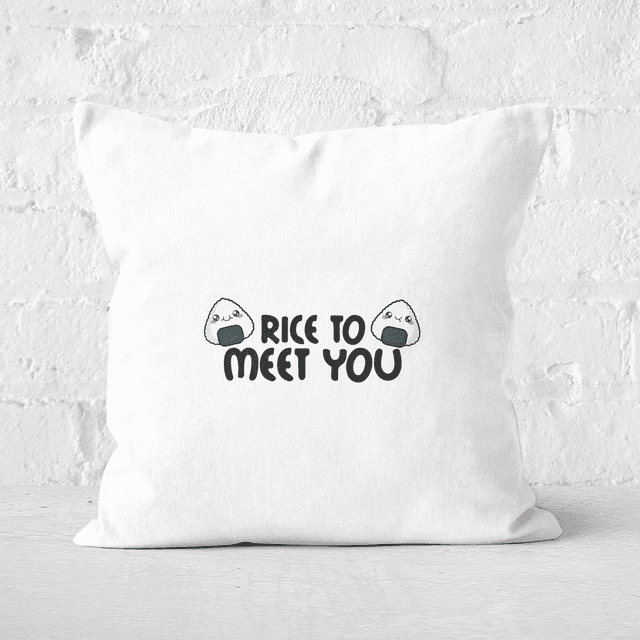 Rice To Meet You Square Cushion - 60x60cm - Soft Touch on Productcaster.