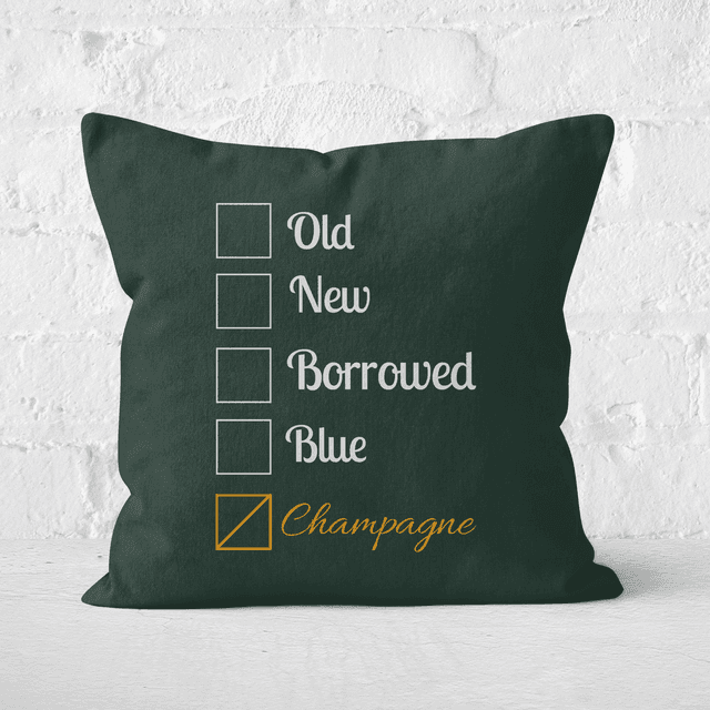 Champagne Tick Box Square Cushion - 40x40cm - Soft Touch on Productcaster.