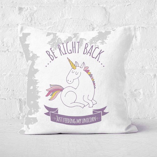 Just Feeding My Unicorn Square Cushion - 50x50cm - Soft Touch on Productcaster.