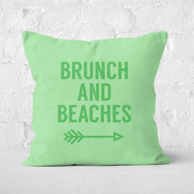 Brunch And Beaches Square Cushion - 50x50cm - Soft Touch on Productcaster.